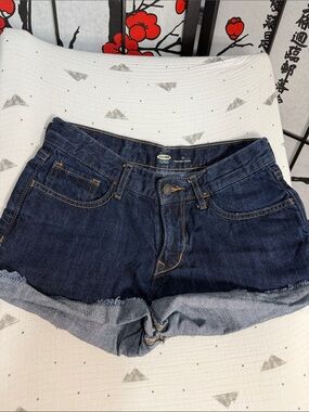 Old Navy Dark Blue Rolled-Hem Denim Shorts